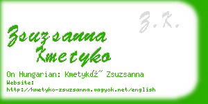 zsuzsanna kmetyko business card